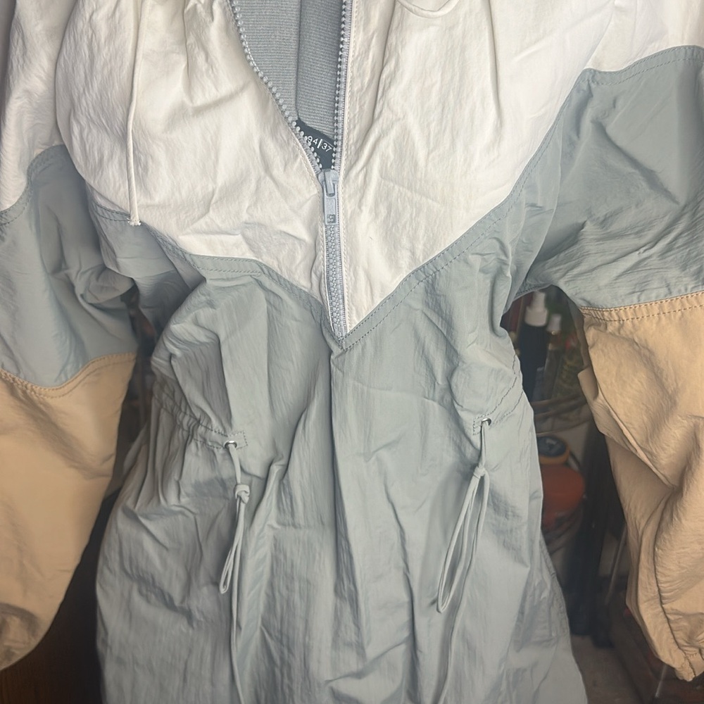Zara Women's White, sage green and Tan  Jacket